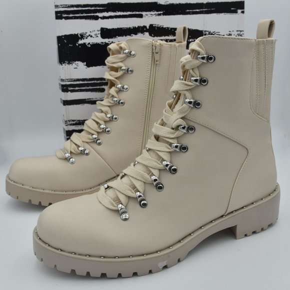 NIB DV Dolce Vita Oderra Women's Ankle Combat Boots, Off White, 9.5 - Picture 5 of 13
